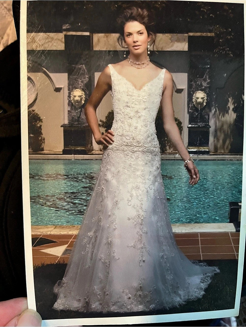Casablanca Bridal 1860 Wedding Gown White Size 16